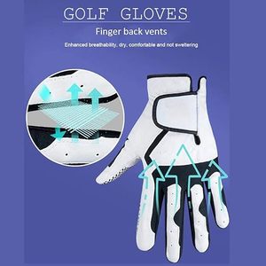Gants de golf en cuir véritable de qualité supérieure, super doux, antidérapants, respirants, pour main gauche/droite, accessoire sportif - Product Image 5