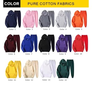 Ensemble de survêtement moderne pour hommes en polaire de haute qualité vêtements de sport de gymnastique de couleur unie avec logo imprimé pantalons de survêtement d'hiver - Product Image 3