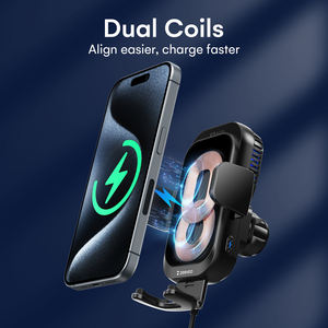 Автомобильное Беспроводное зарядное устройство 15 Вт CF70 + зажим для выхода воздуха - Product Image 3
