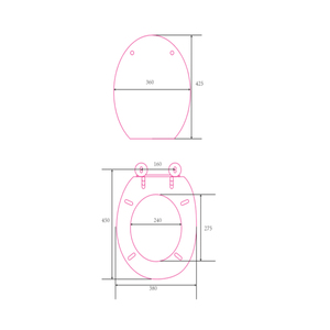 Bianco MDF pesante cerniere in legno universale coprisedile con Tablet vaso accessori da bagno Set di 5 pezzi - Product Image 6