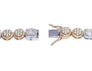 เครื่องประดับฮิปฮอปผู้ชาย ดีไซน์สี่เหลี่ยมประดับโมอิสซาไนต์ สร้อยคอแบบไมอามี่คลาสสิก ชุบทองคำขาว 925 ของขวัญแต่งงาน - Product Image 6