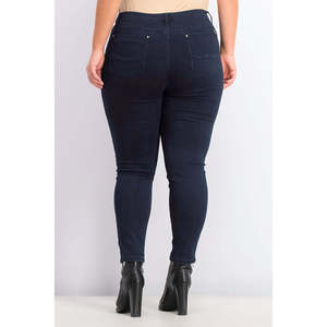 Jeans Skinny a Vita Alta da Donna Tinseltown, Denim Traspirante, Design Semplice con Decorazione a Bottoni, Taglio Dritto, Taglia 13 - Product Image 3