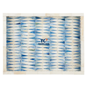 Bandejas para servir con incrustaciones de madreperla MDF a precio de fabricante al por mayor Bandejas para servir MOP Bandejas para servir hechas en Vietnam - Product Image 2