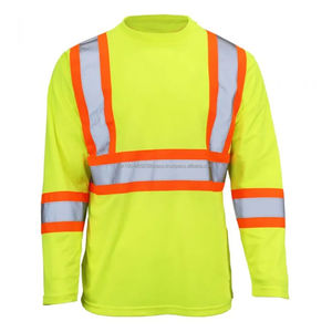 T-shirt polo de sécurité haute visibilité 2025 à manches courtes pour travailleurs, personnalisable avec votre logo, bandes réfléchissantes, imprimé anti-plis - Product Image 6