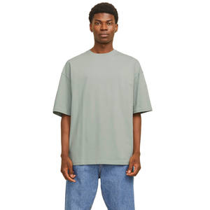 Camiseta personalizada de alta calidad respetuosa con el medio ambiente de secado rápido pesado 100% algodón con hombros caídos ropa de calle OEM ropa informal para hombres - Product Image 1