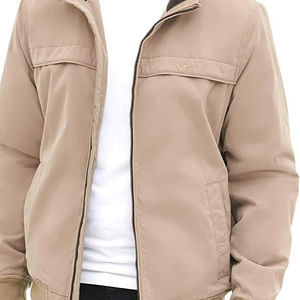 Blousons aviateur col montant manches longues Vente en gros Blouson aviateur homme zippé personnalisé Veste solide pour homme couleur personnalisée - Product Image 1