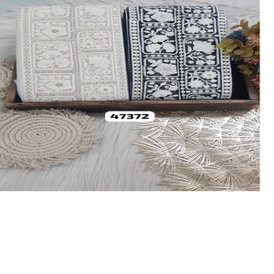 Rubans brodés à la machine sur mesure et lacets de divers modèles et couleurs pour robes de mariée de 2.5 pouces de largeur. - Product Image 6