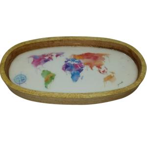 Plateau de service en bois de haute qualité avec conception de corde moderne Cadeau de vacances de Noël standard pour la décoration intérieure Thème d'art pour les hôtels - Product Image 5