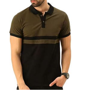 OEM personnalisé respirant séchage rapide doux pour la peau confortable chemises d'affaires motif solide tricoté polos pour hommes - Product Image 3