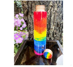 Bouteille d'eau PEC multicolore 1 faite à la main à Moradabad Cadeau personnalisé de grande capacité - Product Image 6