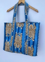 Sac fourre-tout pour femme à imprimé tigre indien, sac à bandoulière matelassé imprimé numériquement, accessoire de mode, haute qualité, taille personnalisée, toutes saisons