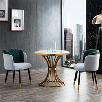 Meilleure table fabriquée par des artisans avec un design moderne en acier inoxydable finition laiton antique avec dessus en marbre usine indienne