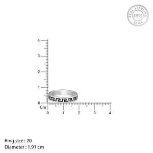 Bague pour homme Asscher Cut Mystique en argent oxydé avec placage au rhodium Style vintage certifié IGI avec perle principale de pierre précieuse - Product Image 3