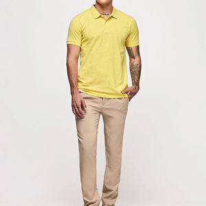 Polo original con logotipo personalizado de algodón de color sólido hecho en Pakistán, polos de algodón para hombre - Product Image 2