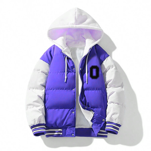 Vêtements décontractés hommes coupe-vent extérieur automne et hiver hommes cajou fleur imprimé à capuche coton veste épaisse manteau - Product Image 5