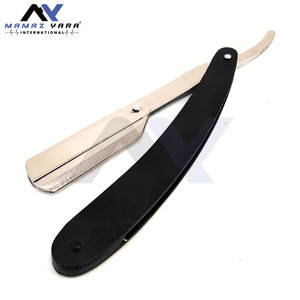 Professional Barber <b>Razors</b> Black Silver Straight Beard Mustache Shaving <b>Razors</b> Sharp Cutting Throat Tool Clean Shaves Shaping - Product Image 2