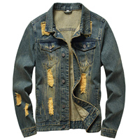 Veste en jean brodée vintage personnalisée pour homme, style streetwear, hiver, haute qualité, coupe-vent, respirante