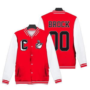 Varsity Jacket Mens Baseball VarsityCanvas Manga larga Letterman Color Block Estampado gráfico Bomber Chaquetas Estilo Varsity Jacket - Product Image 4