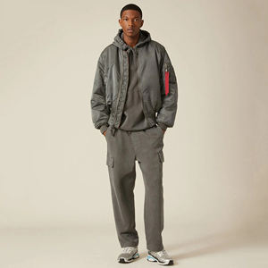 Veste bomber de style sportif grise à fermeture éclair à manches longues Veste bomber de course pour homme Veste de course de la meilleure qualité - Product Image 6