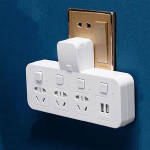 โฮมออฟฟิศ ไร้สาย USB 1 ถึง 4+2 ตัวแปลงปลั๊กการ์ด ไฟกลางคืน เครื่องชาร์จอเนกประสงค์ - Product Image 1