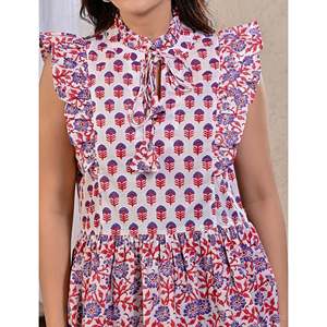 Camiseta Blanca de Algodón Estampada Butta Jaal para Mujer, Corte Ajustado, Estilo Y2K, Transpirable, 100% Algodón Tejido, Tallas XS, XXS, XL - Product Image 2