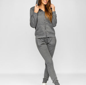 Chándales de manga larga con aspecto atractivo para mujer, chándales personalizados, traje de moda Vintage, venta al por mayor, chándal apilado para mujer - Product Image 1