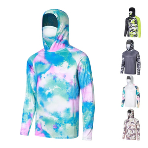Wholesale Custom High Quality Mens Fishing Wear Polyester/Cotton Quick Dry Breathable Long Sleeve Performance UPF 50 Front - Product Image 2