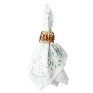 Anneau de serviette en rotin vintage chic pour la mise en place d'une table à manger contemporaine, cuisine et décoration de fête ou d'événement en provenance d'Inde - Product Image 5