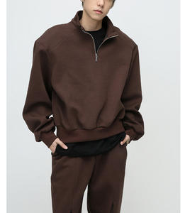 Zipper Pullover Hoodie Warm Sweatshirt Hommes Personnalisé Quarter Zipper Hoodie - Product Image 1