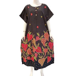 Women's Summer Floral Jumbo Sleepwear Set Soft Breathable Thermal Short Sleeve Rayon Pajamas Elastic Waist for Daily Use - Product Image 2