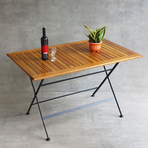 REFORD 120x75cm <b>Folding</b> Outdoor <b>Table</b> Portable Rectangle Garden <b>Table</b> Made Melaleuca Wood CFD68075 for Courtyard Kitchen <b>Dining</b> - Product Image 3
