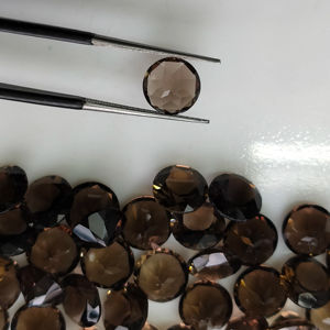 Cuarzo Ahumado Natural de 9MM, Corte Brillante Redondo, Gema Suelta de la Mejor Calidad para la Fabricación de Joyas - Product Image 5