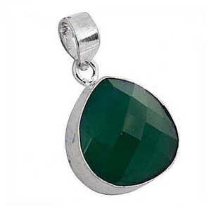 Colgante de Plata 925 con Ónice Verde y Oro Rosa Hecho a Mano para Mujer - Product Image 3