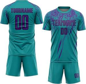 ชุดเล่นฟุตบอลผ้าโพลีเอสเตอร์100% เด็กเครื่องแบบมืออาชีพสีพื้นสไตล์ใหม่ล่าสุด - Product Image 2