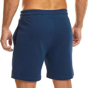 Shorts de sport pour hommes avec logo personnalisé, mode estivale pour hommes, coton à empiècements, taille élastique ample, shorts de sport décontractés OEM - Product Image 5