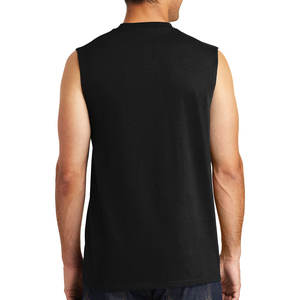 Chemise douce sans manches en coton filé à anneaux Débardeurs en coton doux et décontracté Chemises sans manches musculaires unies - Product Image 5