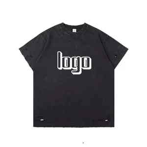 Camiseta de Hombre de Manga Corta, Tendencia de Verano, Holgada, Informal, de Media Manga, 300g - Product Image 3