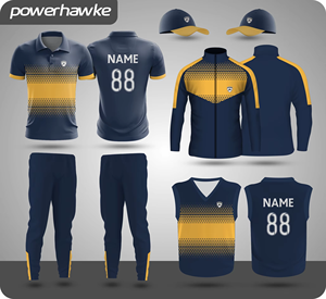 Ensemble d'uniformes de cricket avec logo personnalisé, nom d'équipe, taille, col uniforme de cricket, maillot et pantalon, nouveauté 2024 - Product Image 3