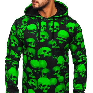 Por encargo de los hombres de la sublimación sudaderas con capucha Precio barato al por mayor 100% Poliéster Fleece Fabric Print Pattern Knitted Pullover Hoodie - Product Image 3