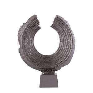 Sculpture de statue ronde en aluminium bronze moderne, ornement de table à base haute pour chambre à coucher et salon, objet décoratif pour la maison - Product Image 1