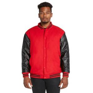 Chaquetas Varsity Hechas a Medida, Chaqueta Letterman de Alta Calidad con Cuerpo de Lana y Mangas de Cuero Genuino, Logos Bordados - Product Image 6