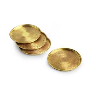 Posavasos clásico de metal plateado Easy Store Hogar e industrial Plato de postres de té de latón con estante Venta de fábrica por fabricante - Product Image 4