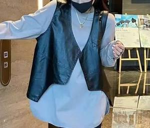 Gilet en peau de mouton tendance, nouvelle mode hip-hop, veste en cuir véritable, fabricant en gros, OEM, gilets pour femmes - Product Image 4