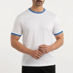 Fabricante de Ropa, Camiseta con Cuello Acanalado, Corte Ajustado, Material de Jersey de Algodón de Alta Calidad, Color Personalizado, Ropa Casual, 250 g/m² - Product Image 4