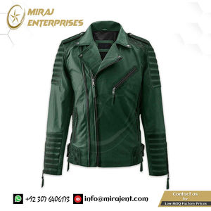 Oblique Zipper Windproof Fashion Design Soft Men's Motorcycle Biker <b>Jacket</b> Styles <b>Sheep</b> <b>Skin</b> Leather <b>Jacket</b> Men - Product Image 2