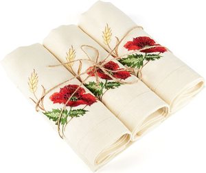 Serviettes en tissu de broderie serviettes de table lavables douces réutilisables pour la Table à manger OEM de dîner de famille de fête de mariage - Product Image 2
