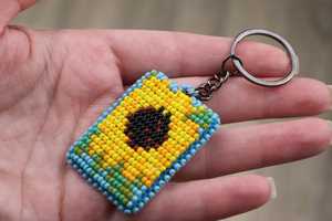 YF2212 Cone Stone Keychain Healing Crystal Glass Gemstone Bead <b>Keyring</b> Bag Accessory Gift for Mom/Friend - Product Image 4