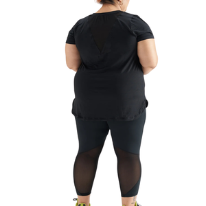 Tops Deportivos Ligeros de Yoga de Talla Grande, Manga Corta, Elásticos, Ropa Deportiva Activa para Entrenamiento, Gimnasio, Fitness, para Mujer - Product Image 5