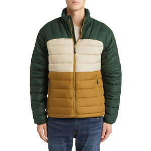 Chaqueta acolchada de invierno personalizada para hombre con bolsillos en el cuello alto Diseño informal impreso OEM A prueba de viento Transpirable Logotipo y tamaño personalizados - Product Image 3