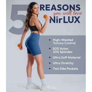 Shorts de cycliste respirants pour femmes avec poches - Shorts de yoga pour femmes, tailles régulières et grandes, 100% coton, pour la gym et le yoga - Product Image 3